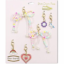 Rainbow Bead Bow Shoe Charms (assorted)