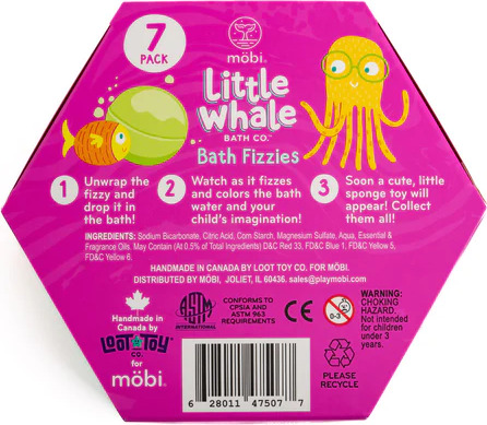 Little Whale Bath Co. Bath Fizzies - 7 Pack
