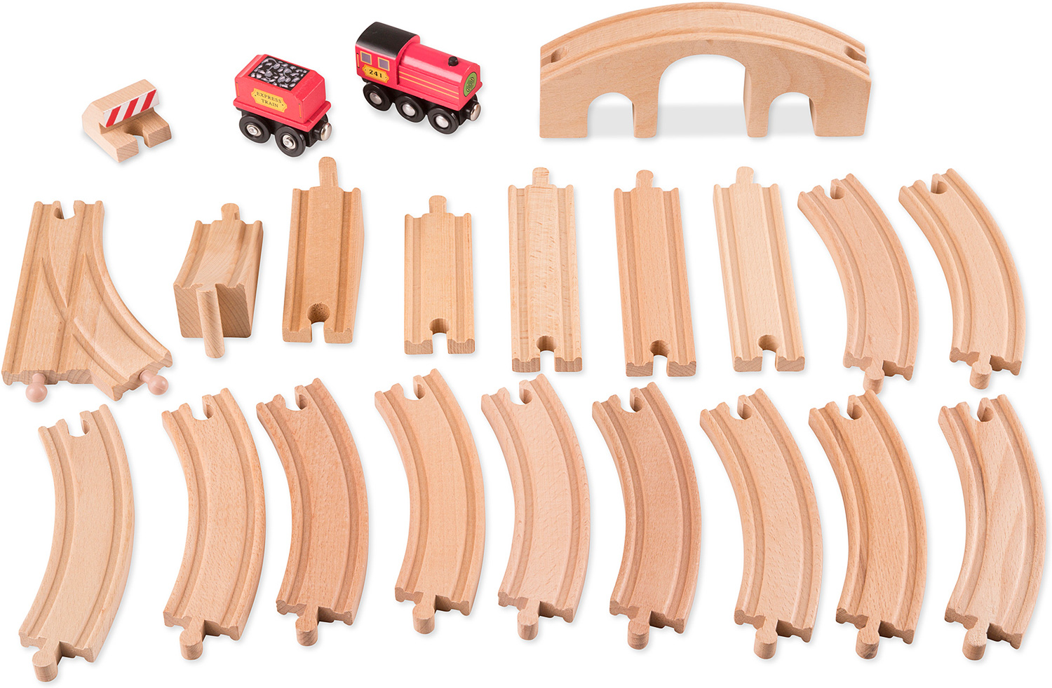 Melissa & Doug Figure 8 Train Set Wooden 22pcs for sale online 
