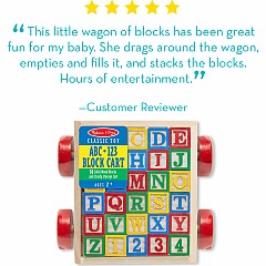 Classic ABC Block Cart