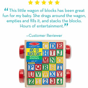 Classic ABC Block Cart