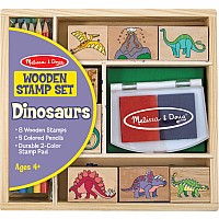 Wooden Stamp Set Dinosaurs