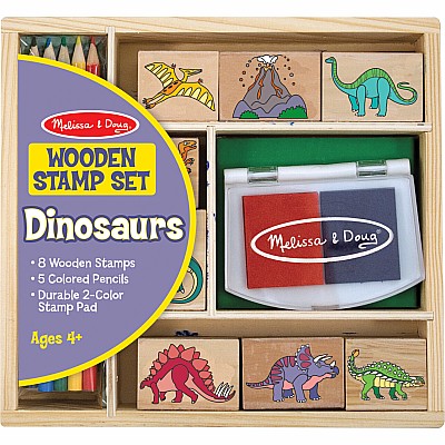 Wooden Stamp Set - Dinosaurs