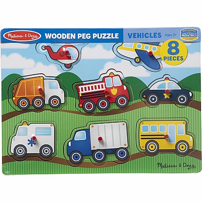 Vehicles Peg Puzzle - 8 Pieces