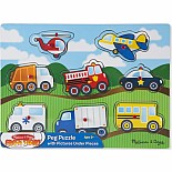 Vehicles Peg Puzzle - 8 Pieces