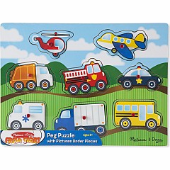 Vehicles Peg Puzzle - 8 Pieces