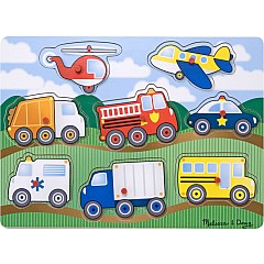 Vehicles Peg Puzzle - 8 Pieces