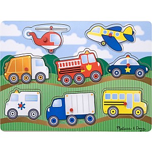 Vehicles Peg Puzzle - 8 Pieces