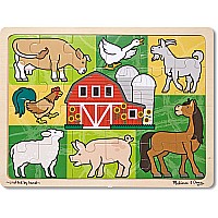 Patchwork Farm Animal Jigsaw 24pc