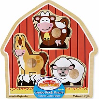 Barnyard Animals Jumbo Knob Puzzle - 3 Pieces