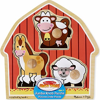 Barnyard Animals Jumbo Knob Puzzle - 3 Pieces