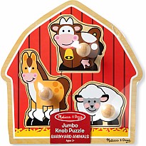 Barnyard Animals Jumbo Knob Puzzle - 3 Pieces