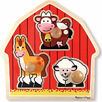 Barnyard Animals Jumbo Knob Puzzle - 3 Pieces