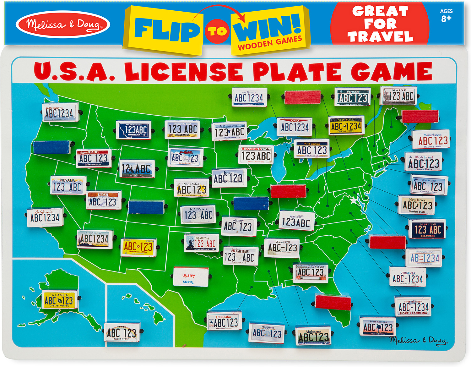 U S A License Plate Game Travel Game From Melissa Doug School Crossing