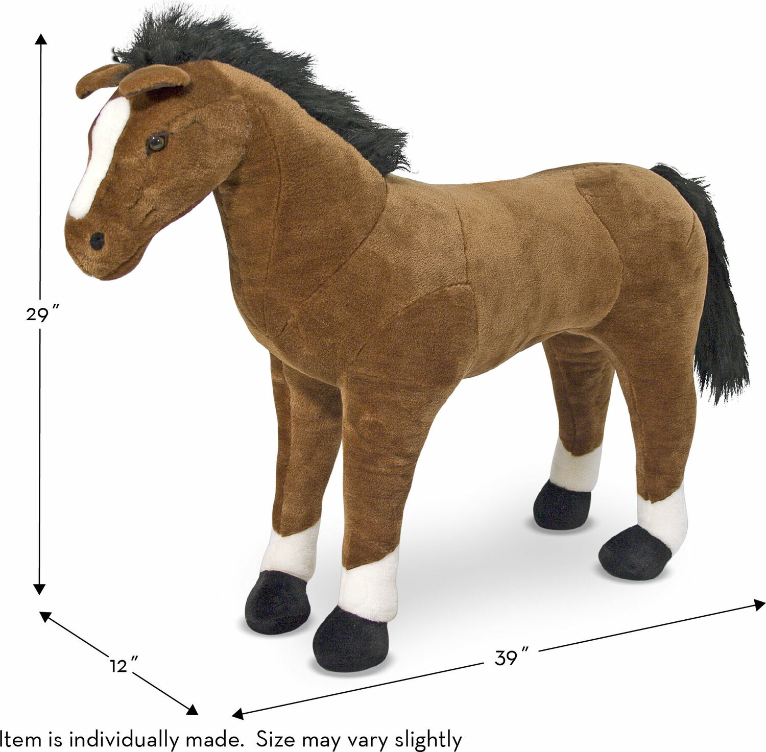 Details about   Fancytrader 31'' Giant Simulation Ride On Horse Plush Stuffed Horse Toy Kid Gift 