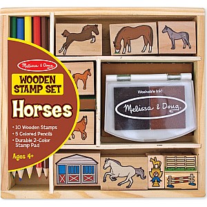Wooden Stamp Set - Horses