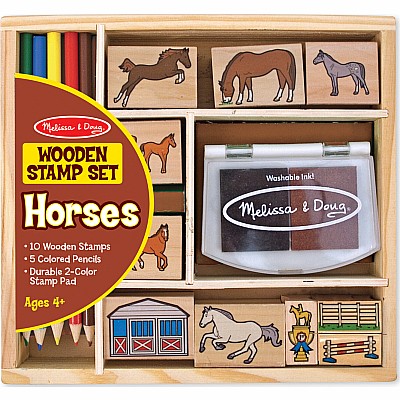 Wooden Stamp Set - Horses