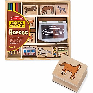 Wooden Stamp Set - Horses