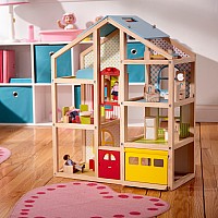 Hi-Rise Wooden Dollhouse and Furniture Set