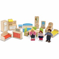 Hi-Rise Wooden Dollhouse and Furniture Set