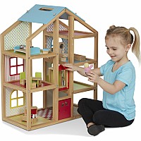 Hi-Rise Wooden Dollhouse and Furniture Set