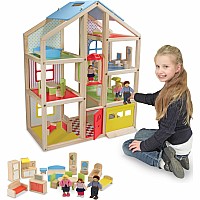 Hi-Rise Wooden Dollhouse and Furniture Set