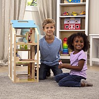 Hi-Rise Wooden Dollhouse and Furniture Set