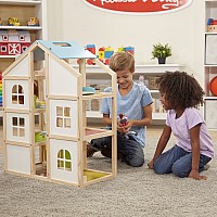 Hi-Rise Wooden Dollhouse and Furniture Set