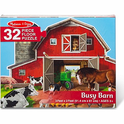 Busy Barn Yard Shaped Floor Puzzle - 32 Pieces