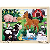 On the Farm Wooden Jigsaw Puzzle - 12 Pieces