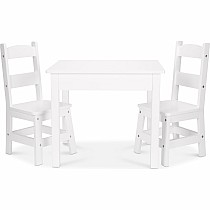 Wooden Table & Chairs - White