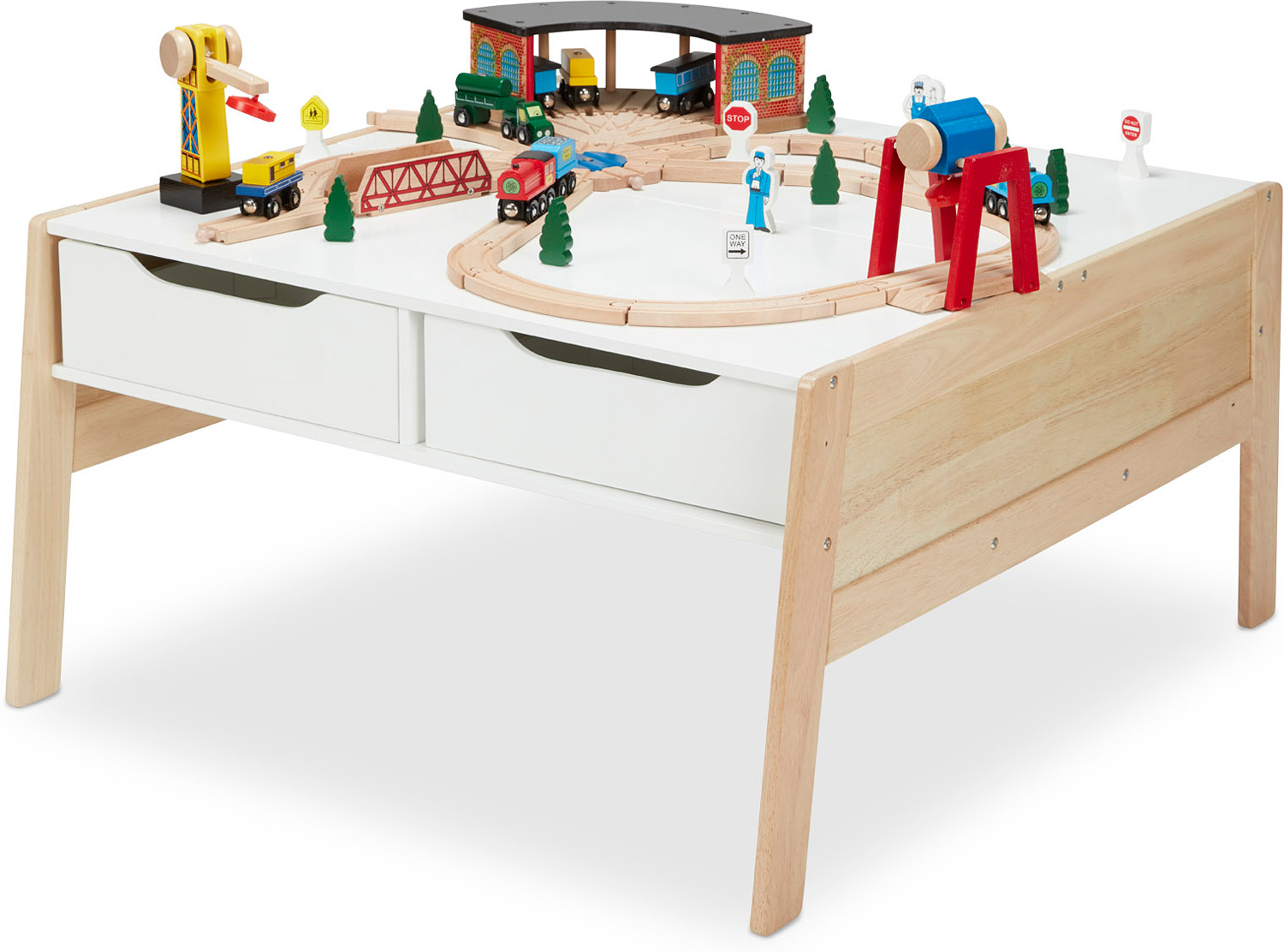 Wooden Art & Activity Table with Bins