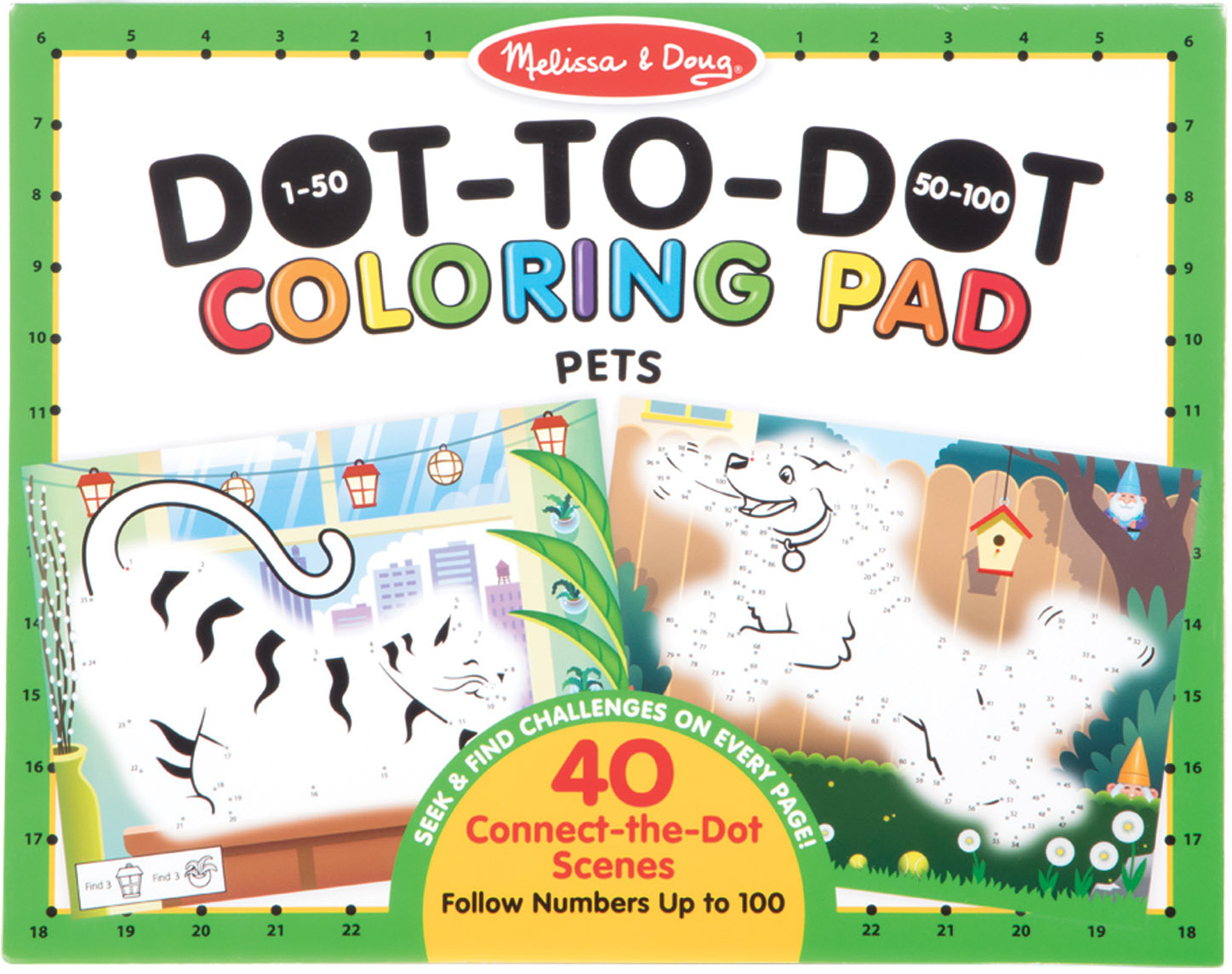 123 Dot-to-Dot Coloring Pad - Pets from Melissa & Doug - School Crossing