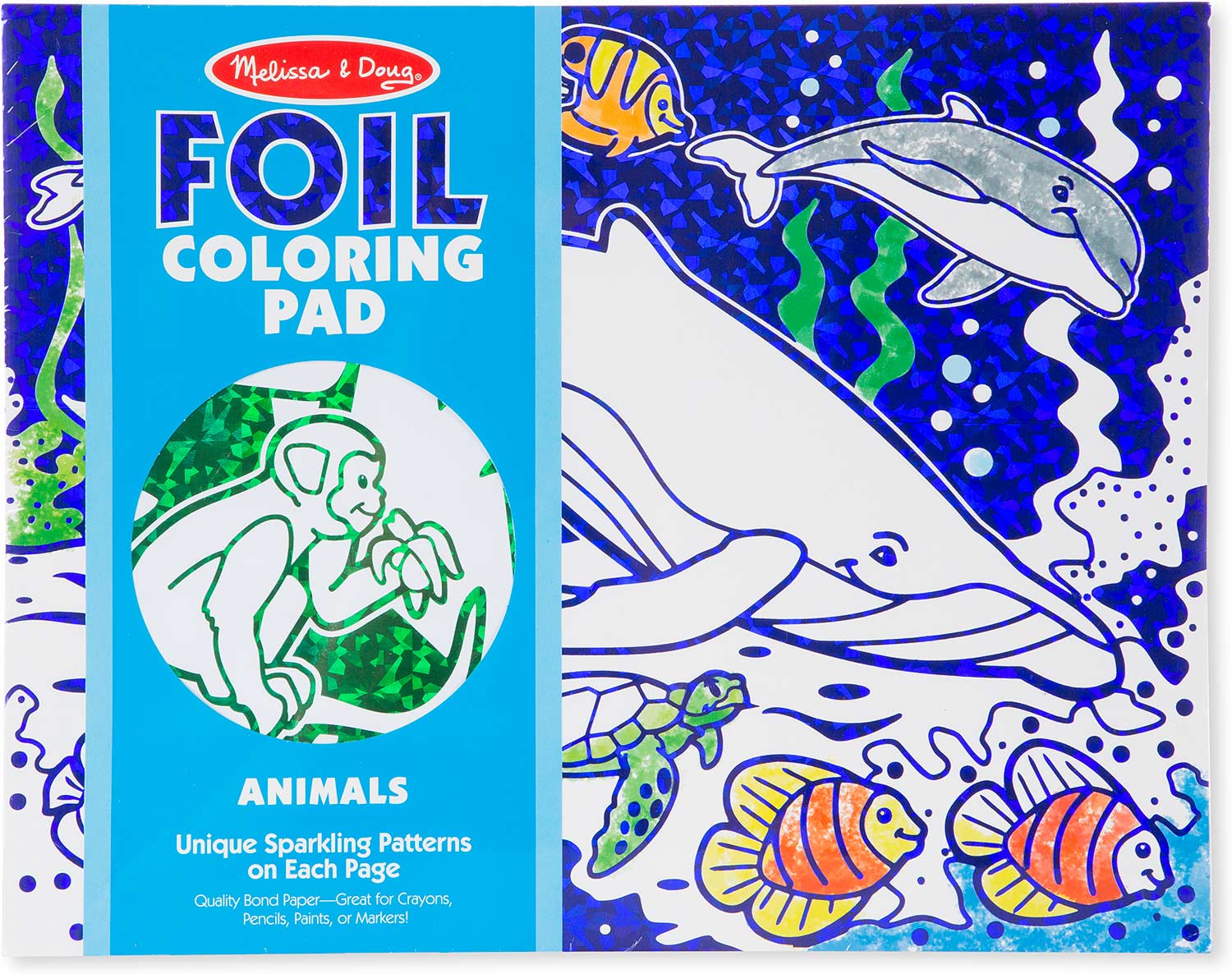 Foil Coloring Pad Animals Kite and Kaboodle