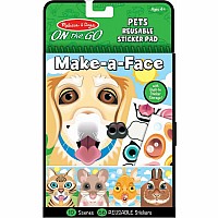 Make-a-Face - Pets Reusable Sticker Pad - On the Go Travel Activity