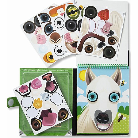 Make-a-Face - Pets Reusable Sticker Pad - On the Go Travel Activity
