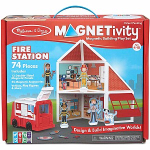 Magnetivity Magnetic Building Play Set - Fire Station