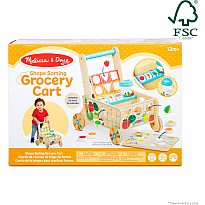 Wooden Shape Sorting Grocery Cart