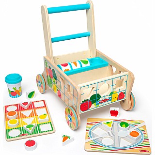 Wooden Shape Sorting Grocery Cart