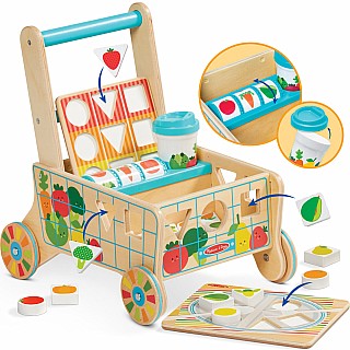 Wooden Shape Sorting Grocery Cart