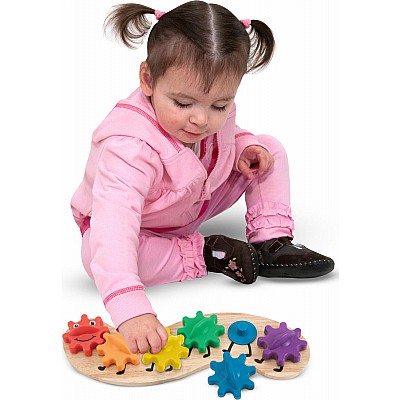 Rainbow-colored Caterpillar Gear Toy