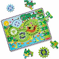 Animal Chase I-Spy Wooden Gear Puzzle