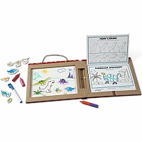 Natural Play: Play, Draw, Create Reusable Drawing & Magnet Kit - Dinosaurs