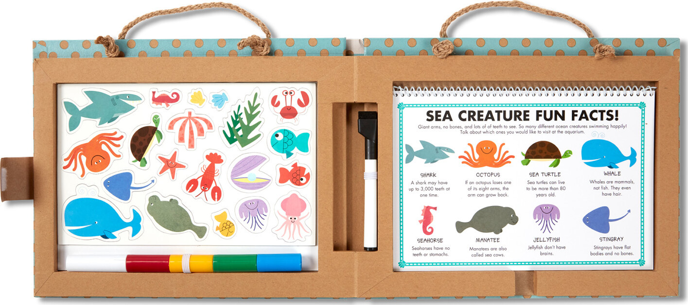 Melissa & Doug Play Draw Create Reusable Drawing & Magnet Kit Ocean