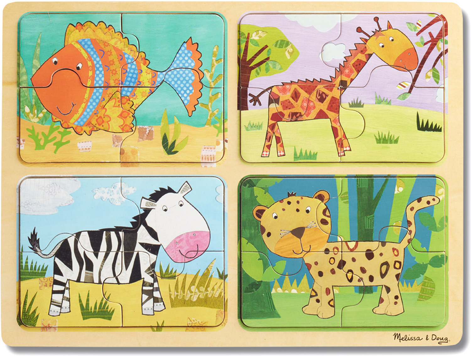 Natural Play Wooden Puzzle: Animal Patterns - Kite and Kaboodle