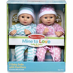 Mine to Love Twins Luke & Lucy Dolls
