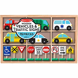 Wooden Vehicles and Traffic Signs