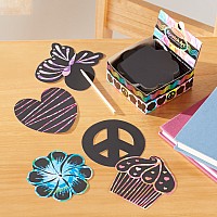 Scratch Art Shaped Note Cards - Favorite Things