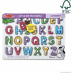 See-Inside Alphabet Peg Puzzle - 26 pieces