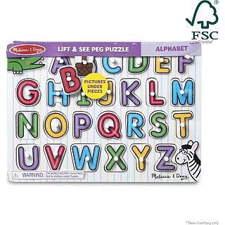 See-Inside Alphabet Peg Puzzle - 26 pieces